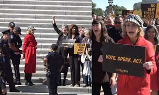 Jane Fonda arrested during climate change protest at US Capitol