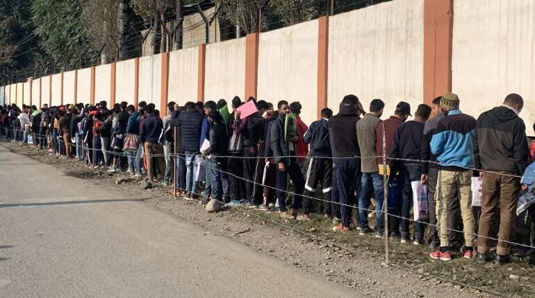 Jammu and Kashmir: Over 2,000 youth participate on day-1 of Indian army recruitment drive