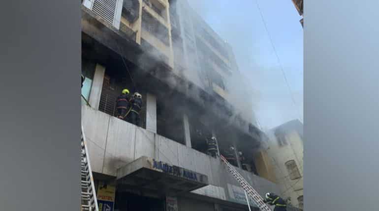 Mumbai fire: Two including firefighter hospitalised due to asphyxiation Mumbai fire: Two including firefighter hospitalised due to asphyxiation