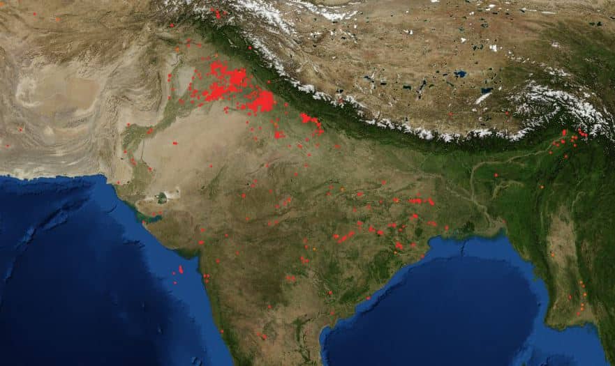NASA images show stubble burning in Punjab, Haryana