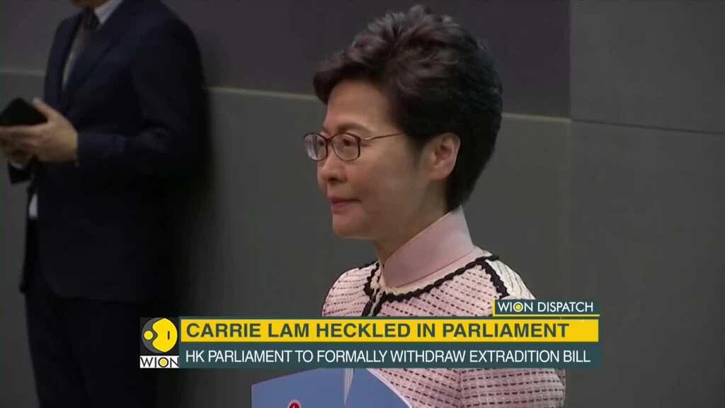 Carrie Lam heckled in Parliament; Opposition lawmakers disrupt session