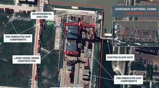 Satellite images reveal China's aircraft carrier 'factory,' say analysts