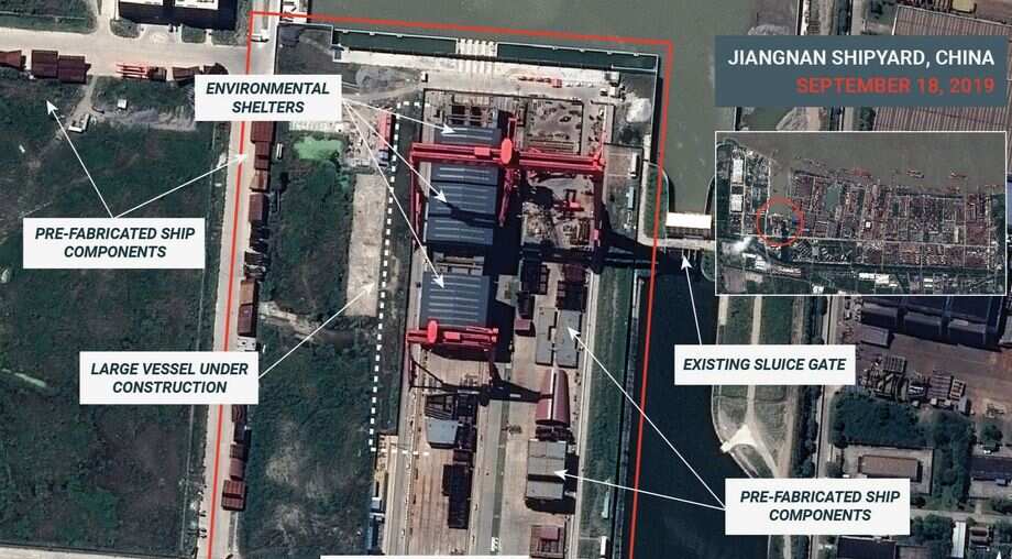 Satellite images reveal China's aircraft carrier 'factory,' say analysts