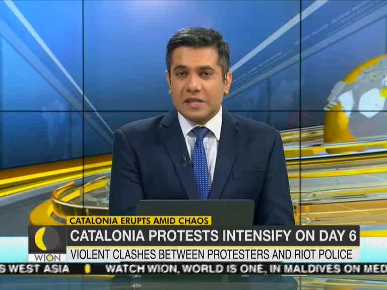 Catalonia Protest: Police brace for more unrest on sixth day of protests