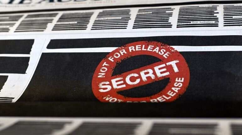 Australian newspapers blackout front pages to fight back against crackdown on press freedom