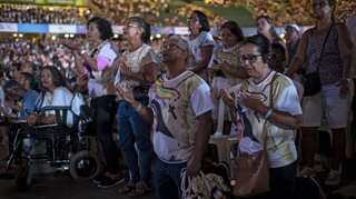 Thousands of Catholic faithful in Brazil celebrate first female saint