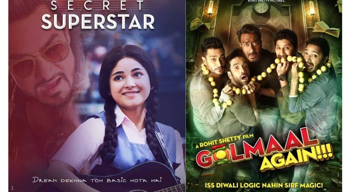 Secret Superstar and Golmaal Again (2017)