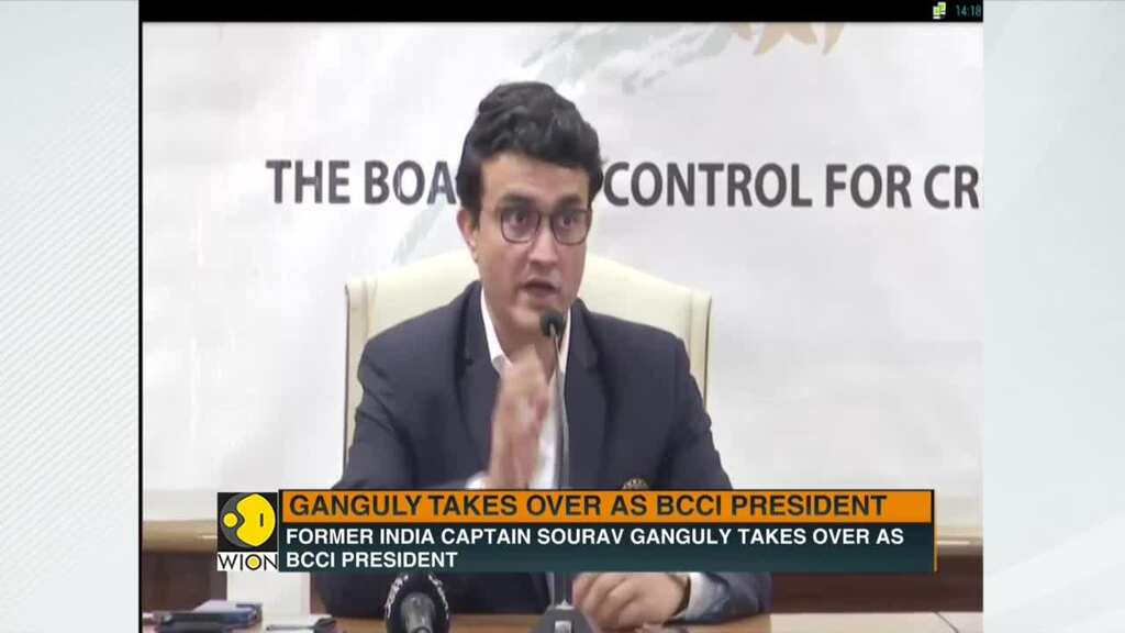 Ganguly takes over as Indian cricket boss; Addresses a press conference