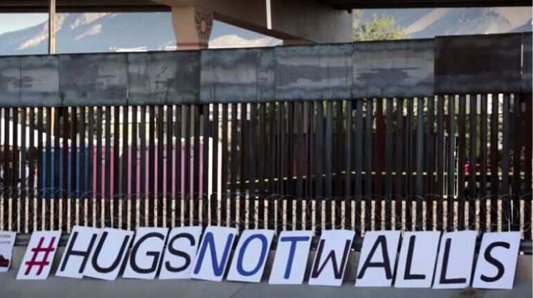 Families reunited in 'Hugs Not Walls' event at United States-Mexico border