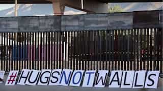 Families reunited in 'Hugs Not Walls' event at United States-Mexico border