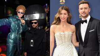 Jessica Biel dresses up as husband Justin Timberlake for Halloweeen