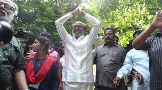 Rajinikanth greets fans outside his residence on Diwali, prays for safe return of Trichi boy trapped in borewell