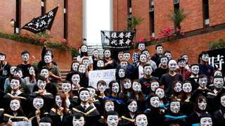 Hong Kong protesters to target party district during Halloween