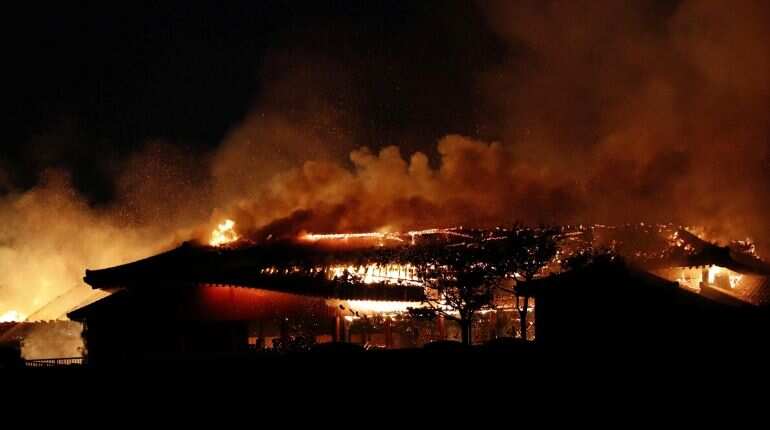 Fire engulfs Japan's World Heritage-listed Shuri Castle