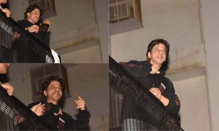 Happy Birthday Shah Rukh Khan: The actor greets fans outside Mannat at midnight