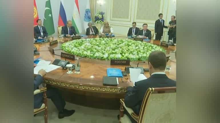 Rajnath Singh lays emphasis on economic cooperation at SCO meeting in Tashkent Rajnath Singh lays emphasis on economic cooperation at SCO meeting in Tashkent