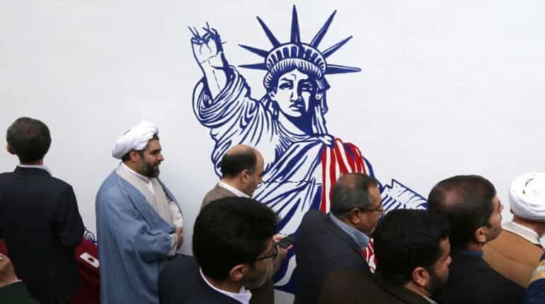 Iran unveils new anti-United States murals at former embassy Iran unveils new anti-United States murals at former embassy