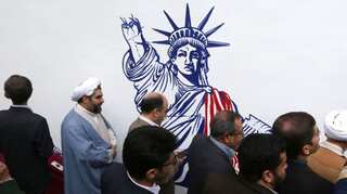 Iran unveils new anti-United States murals at former embassy