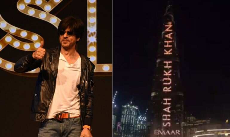 As a gesture of respect, Burj Khalifa lit up with Shah Rukh Khan's name on his 54th birthday
