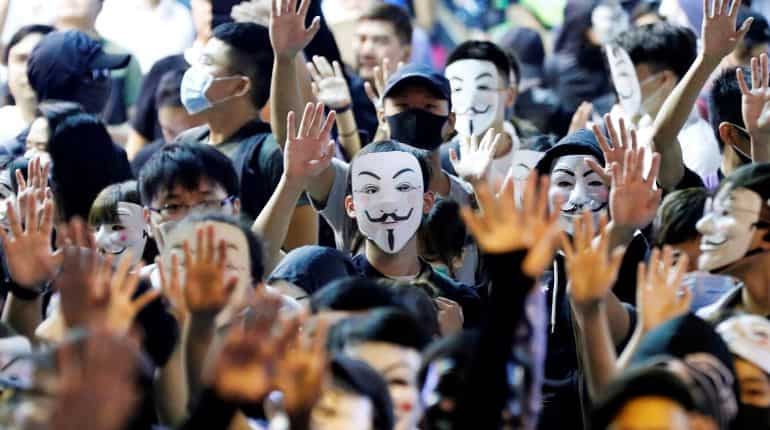 China to 'perfect' Hong Kong system as water cannon breaks up Guy Fawkes protest China to 'perfect' Hong Kong system as water cannon breaks up Guy Fawkes protest
