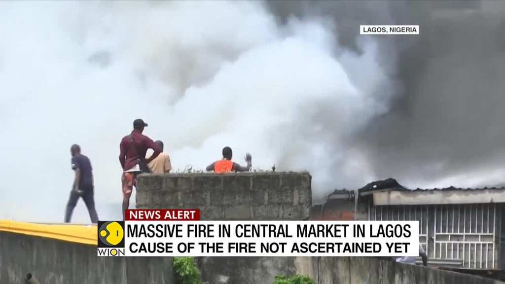 Massive fire in Central Market in Lagos