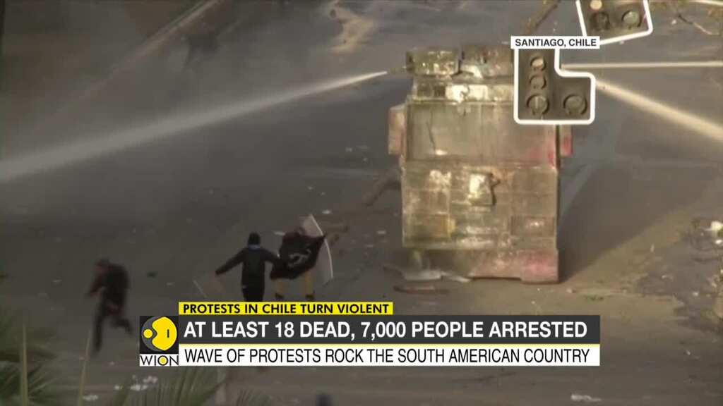 Chile protest turns violent; At least 18 dead, 7000 people arrested