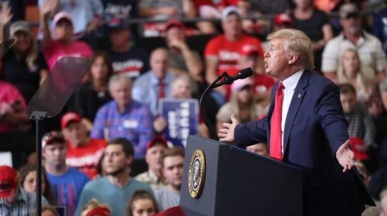 Trump defiant at Louisiana rally after Democrat wins Trump defiant at Louisiana rally after Democrat wins