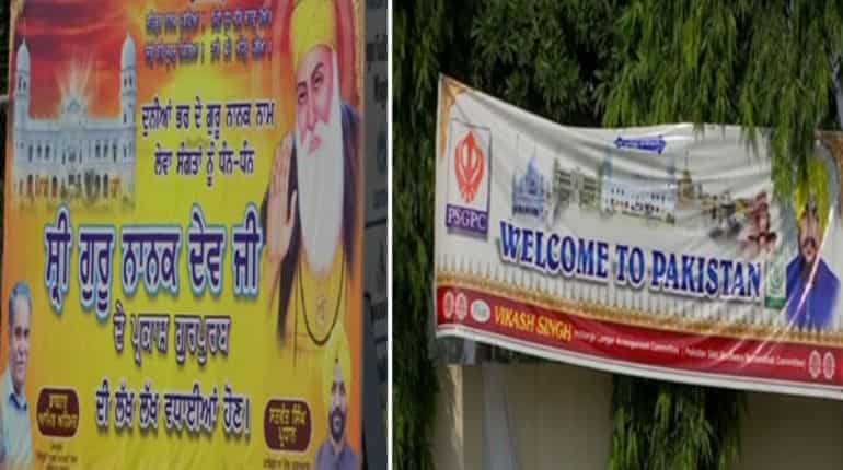 Posters, banning welcoming pilgrims travelling to Kartarpur spotted at Wagah