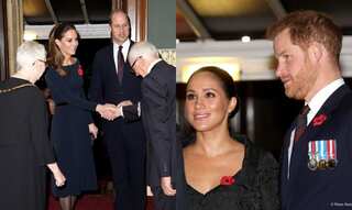Prince Harry and Meghan Markle reunite with Prince William and Kate Middleton for Remembrance Service