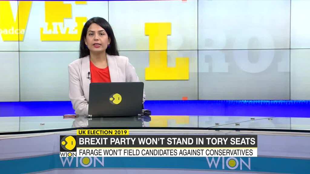 Brexit Party's Farage says will not challenge PM Johnson's Conservatives in 317 seats