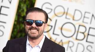 Host Ricky Gervais takes on Golden Globes in Trump, #MeToo era