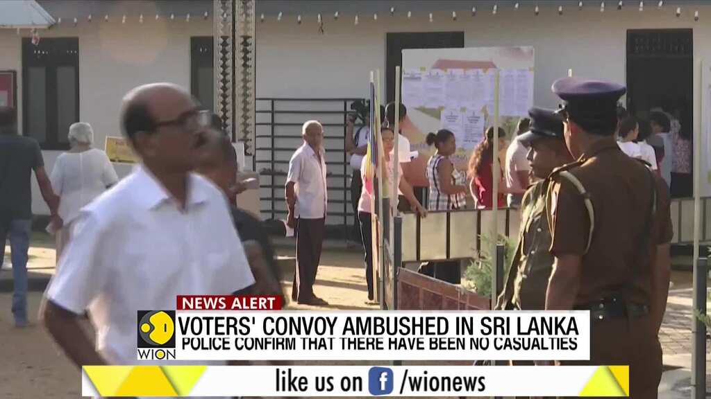 Voters' convoy ambushed in Sri Lanka