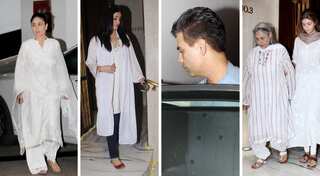 In pics: Aishwarya Rai, Kareena Kapoor, Karan Johar & others visit Manish Malhotra on his father's death