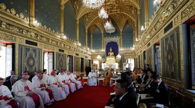 Pope Francis to meet Thai king, Buddhist patriarch today Pope Francis to meet Thai king, Buddhist patriarch today