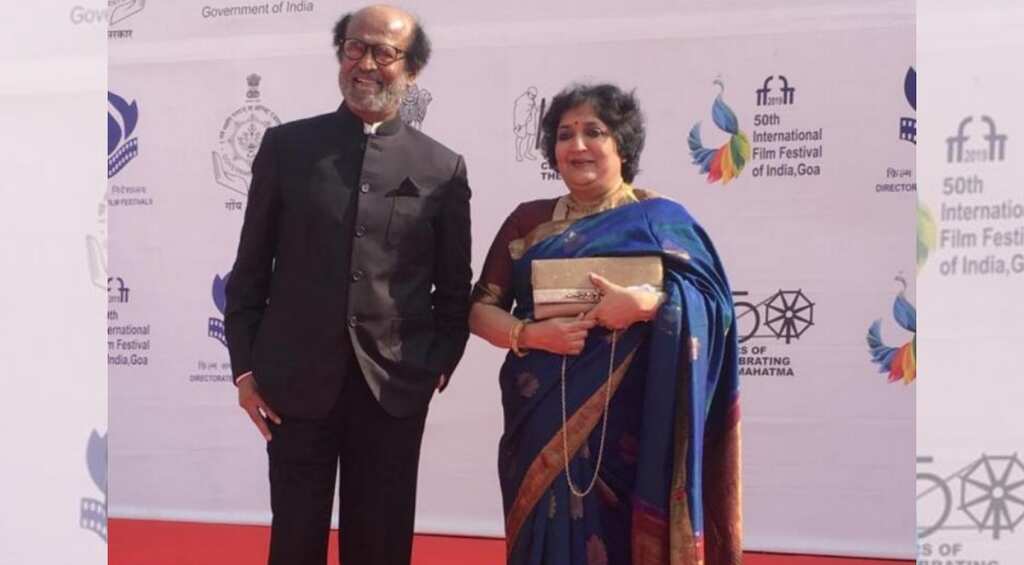 IFFI 2019: Rajinikanth poses with wife as he receives Icon of Golden Jubilee Award