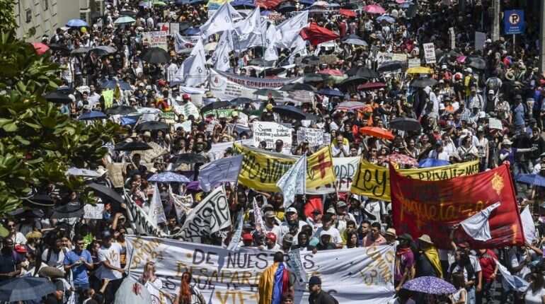 Colombia strikers expand demands, include possible talks with rebels Colombia strikers expand demands, include possible talks with rebels