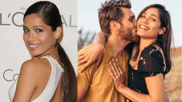 Freida Pinto is expecting her first child with fiance Cory Tran