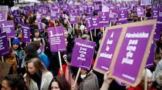 Tens of thousands march in France to condemn domestic violence