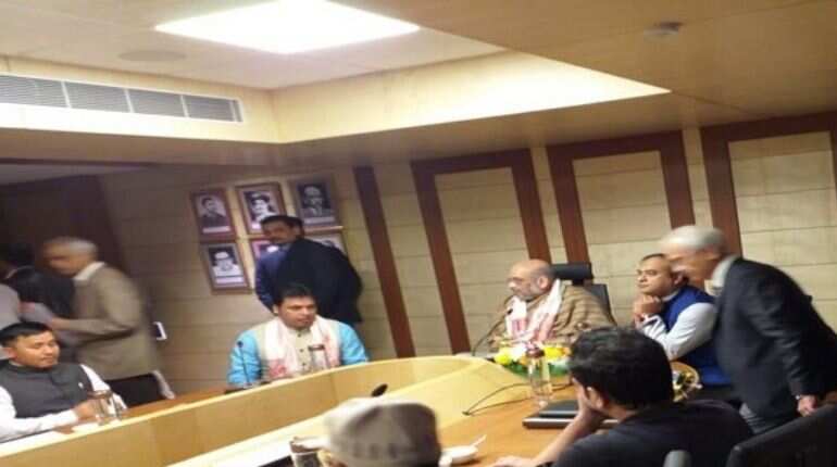 Minister of Home Affairs Amit Shah discusses Citizenship Bill with northeastern leaders