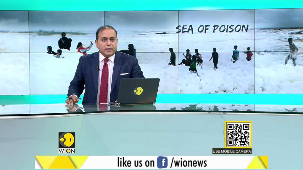 India: Marina beach covered in toxic foam, Pollution impact lives