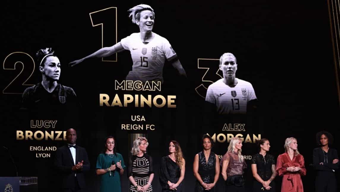 Rapinoe wins Ballon d'Or Féminin