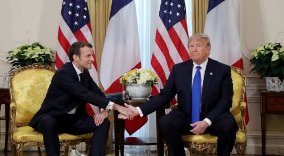 Trump, Macron take pot-shots in public