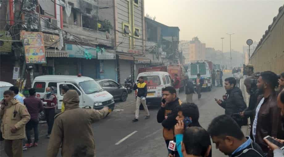 43 killed in massive fire at factory in Delhi's Anaj Mandi area