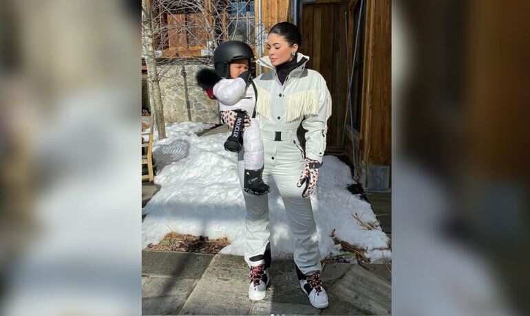 Kylie Jenner shares adorable snowboarding videos of daughter Stormi