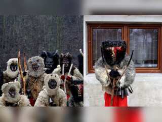 Devils chase children in Czech village's Christmas custom
