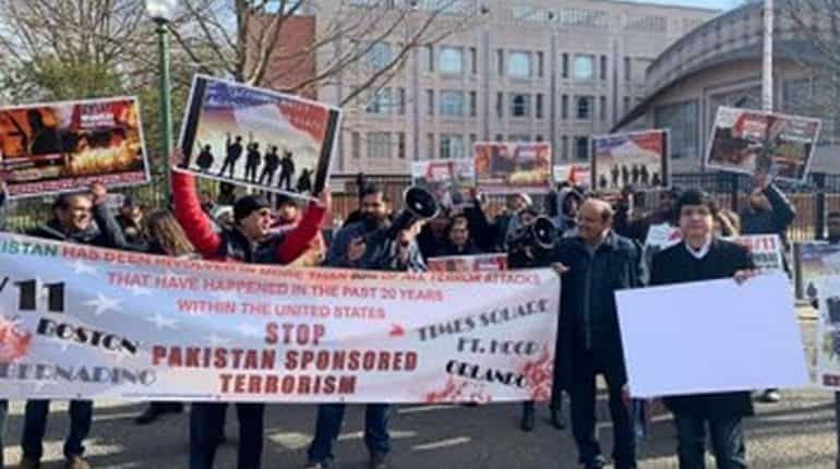 US: Rally outside Pakistan embassy against Islamabad sponsored terrorism US: Rally outside Pakistan embassy against Islamabad sponsored terrorism