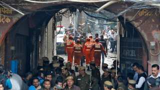 Two rushed to hospital after fire breaks out at Anaj Mandi building again
