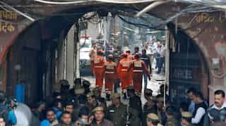 Two rushed to hospital after fire breaks out at Anaj Mandi building again