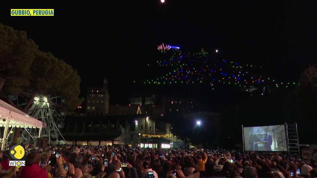 Lights on world's 'largest' Xmas tree switched on