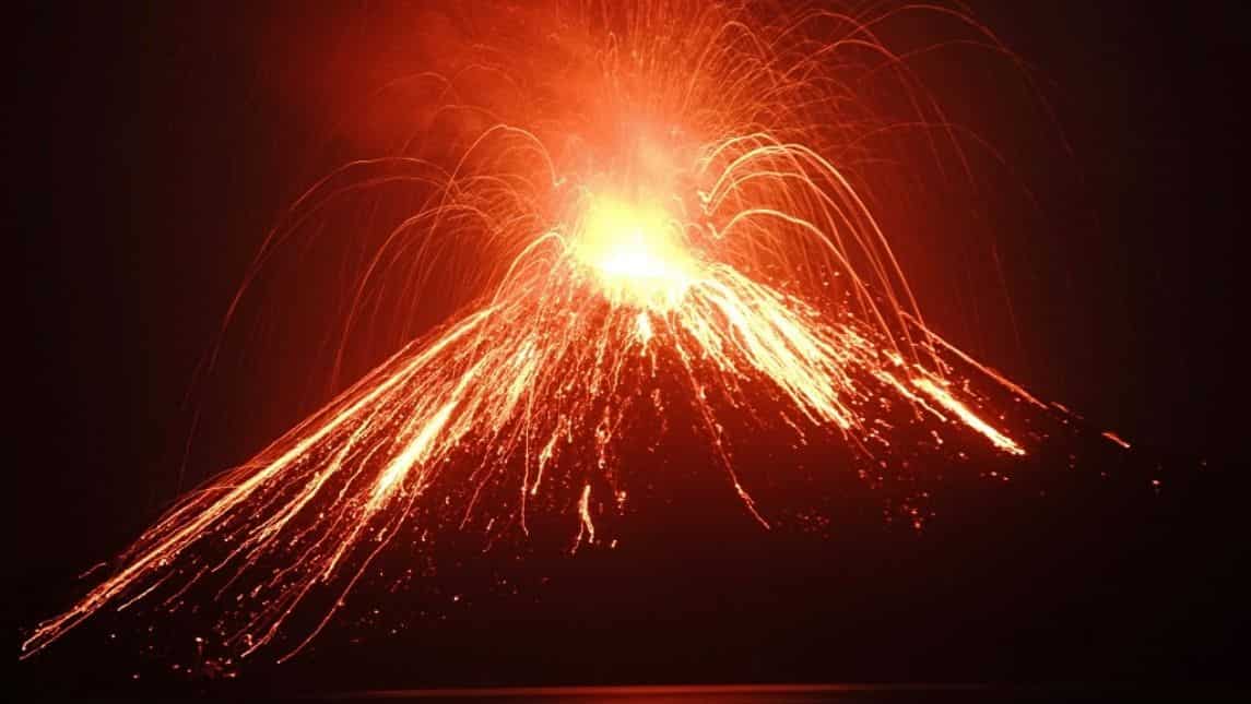 Krakatoa volcano in 1883
